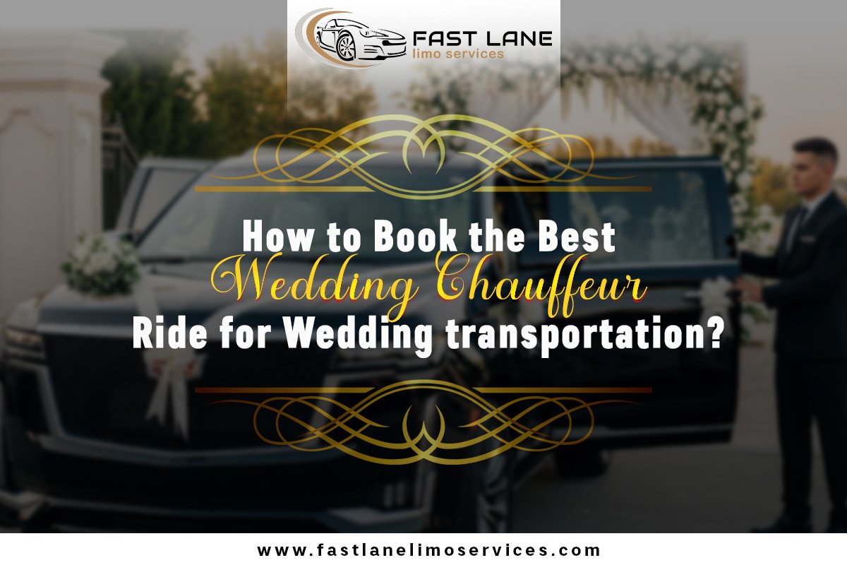 Elegant wedding limousine for premium wedding transportation