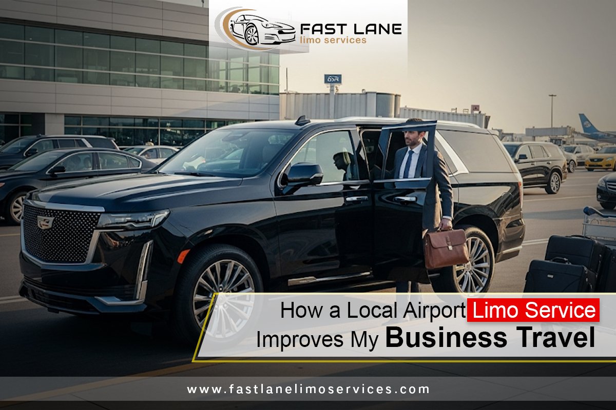 Executive using local airport limo service for business travel