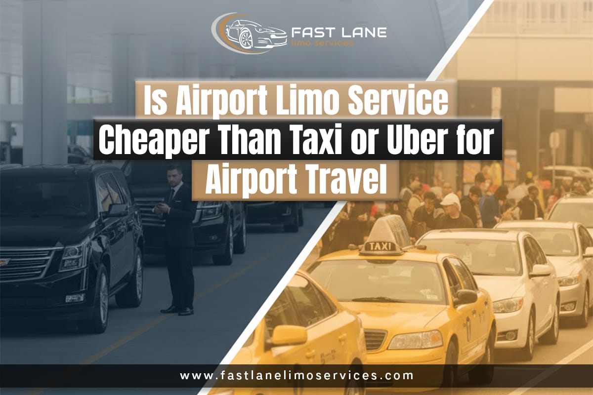 Is Airport Limo Service Cheaper Than Taxi or Uber for Airport Travel 1 Affordable airport limo service cost – Fast Lane Limo provides luxury airport transportation and limo rentals near you.